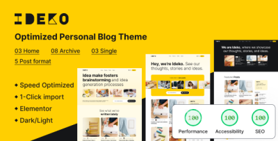 Ideko - Optimized Personal Blog Theme