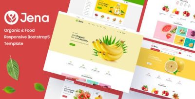Jena - Organic Food Store Website Template Using Bootstrap 5