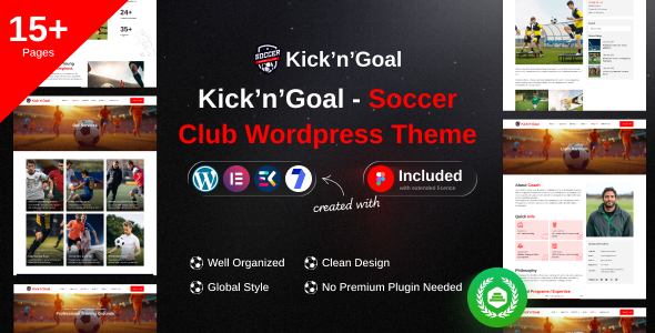 KicknGoal - Soccer and Football Club WordPress Theme KicknGoal - Soccer and Football Club WordPress Theme