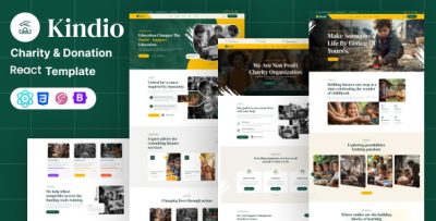 Kindio – React JS Charity & Donation Template