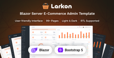 Larkon - Blazor Server Ecommerce Management Admin & Dashboard Template