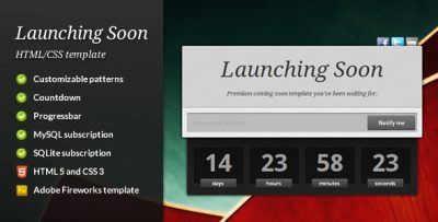Launching Soon - Premium Coming Soon Template