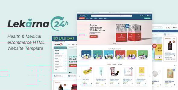 Lekarna24 - Health & Medical eCommerce HTML Website Template Lekarna24 - Health & Medical eCommerce HTML Website Template