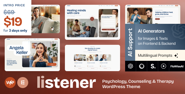 Listener - Psychology, Counseling & Therapy WordPress Theme Listener - Psychology, Counseling & Therapy WordPress Theme