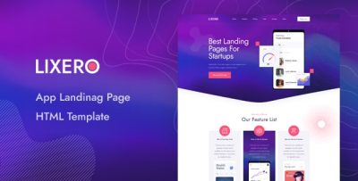 Lixero - App Landing Page HTML Template