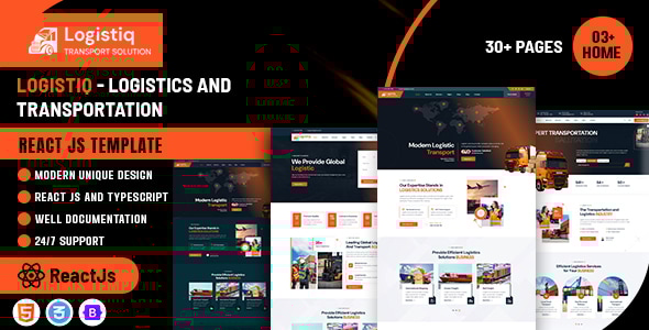 Logistiq - Logistics and Transportation React Js Template Logistiq - Logistics and Transportation React Js Template