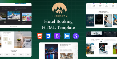 LuxeStay - Modern & Responsive Hotel Booking HTML Template