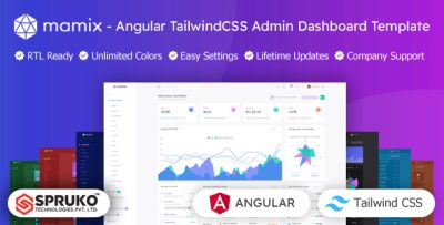 Mamix - Tailwind Admin Angular Material Dashboard Template