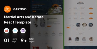 Martivo - Martial Arts and Karate React Template