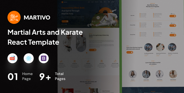 Martivo - Martial Arts and Karate React Template Martivo - Martial Arts and Karate React Template