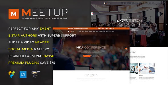 Meetup - Conference Event WordPress Theme Meetup - Conference Event WordPress Theme