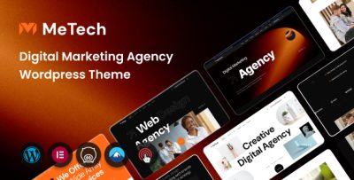 Metech - Multipurpose Creative Agency And Digital Marketing Elementor Theme