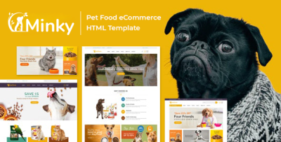 Minky - Pet Food Responsive eCommerce HTML5 Template