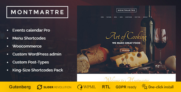 Montmartre - Cafe & Restaurant WordPress Theme Montmartre - Cafe & Restaurant WordPress Theme