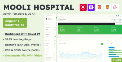 Mooli Hospital - Angular & Bootstrap Admin Template & Ui-Kit