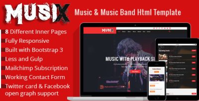 MusiX - Music Band Html Template