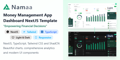 Namaa - Money Management App Dashboard NextJS Template