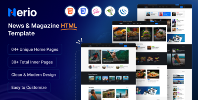 Nerio – News Magazine HTML Template