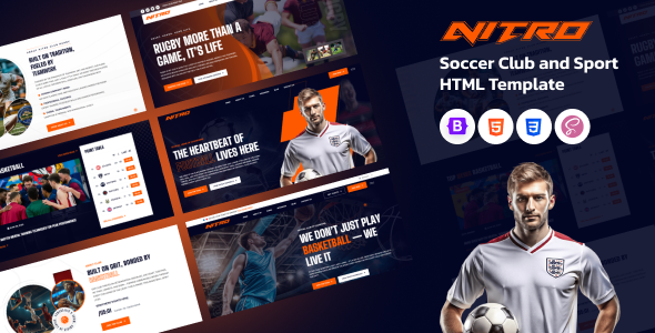 Nitro - Soccer Club and Sport HTML Template Nitro - Soccer Club and Sport HTML Template