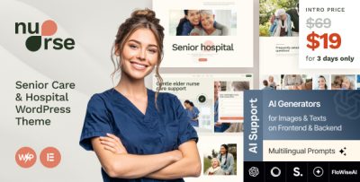 Nurse - Senior Care & Hospital WordPress Theme