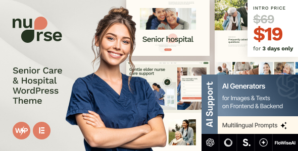 Nurse - Senior Care & Hospital WordPress Theme Nurse - Senior Care & Hospital WordPress Theme