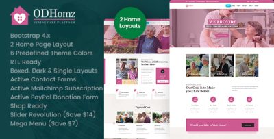 Odhomz - Senior Care HTML Template