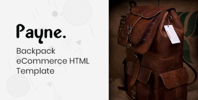 Payne - Backpack eCommerce HTML Template