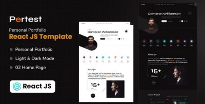 Pertest - React Personal Portfolio Template