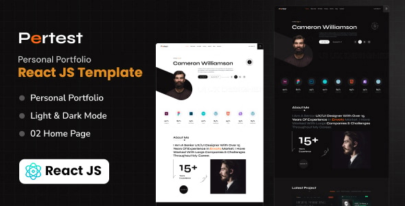 Pertest - React Personal Portfolio Template Pertest - React Personal Portfolio Template