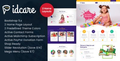 Pidcare - School Kidergarten HTML Template
