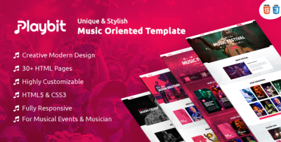 Playbit - Bootstrap Music Template