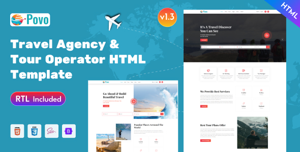 Povo - Travel Agency & Tour Operator Bootstrap 5 Template Povo - Travel Agency & Tour Operator Bootstrap 5 Template