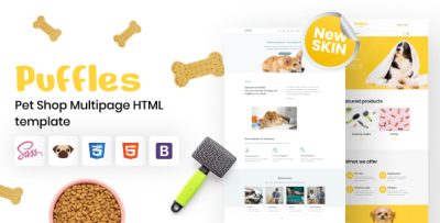 Puffles - Pet Shop HTML5 Template