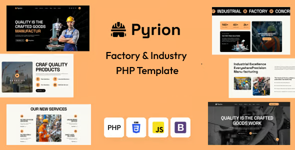 Pyrion - Factory & Industry PHP Template Pyrion - Factory & Industry PHP Template