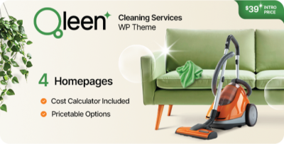 Qleen - Cleaning Services WordPress Theme