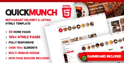 Quickmunch | Food Delivery HTML5 Template
