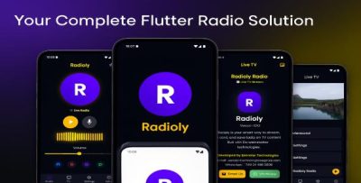 Radioly - Modern Flutter Online Radio App for Android & iOS