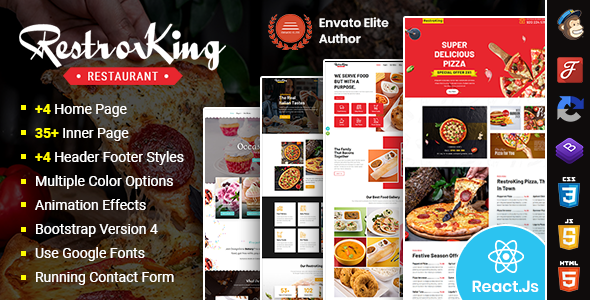 RestroKing - Cake Pizza & Bakery React Template RestroKing - Cake Pizza & Bakery React Template