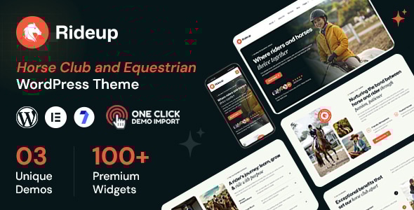 Rideup - Horse Club and Equestrian WordPress Theme Rideup - Horse Club and Equestrian WordPress Theme