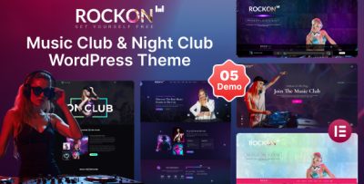 RockON DJ - Music Club & Night Club WordPress Theme