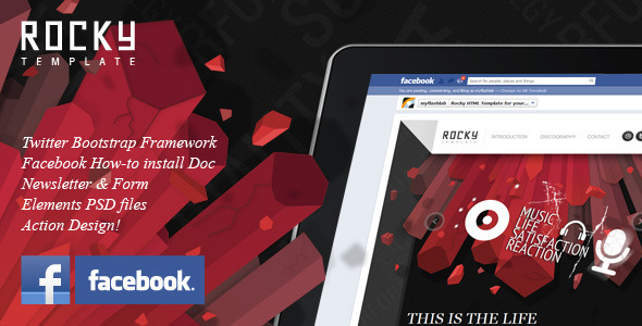 Rocky Facebook Fan Page Template Rocky Facebook Fan Page Template