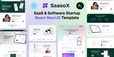 SaasoX - SaaS & Software App Landing React NextJS Template