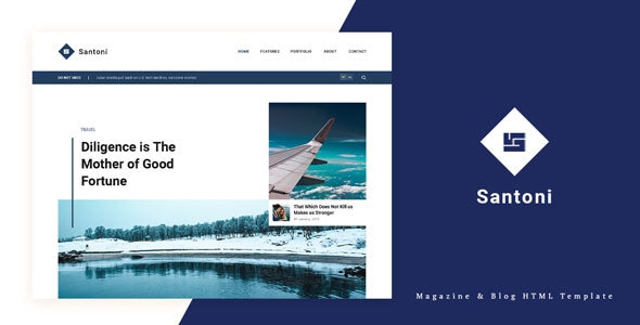 Santoni - Blog and Magazine HTML Template Santoni - Blog and Magazine HTML Template