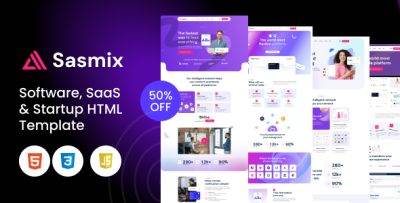 Sasmix - Saas & Startup HTML Template