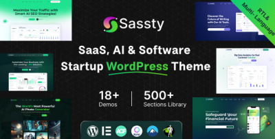Sassty - Sass Startup & Software Business WordPress Theme