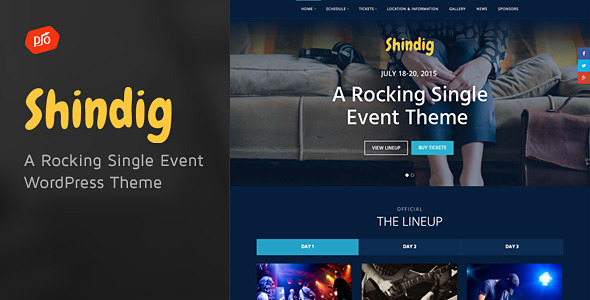 Shindig - A Rocking Single Event WordPress Theme Shindig - A Rocking Single Event WordPress Theme