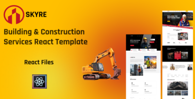 Skyre – Building & Construction Services React js Template