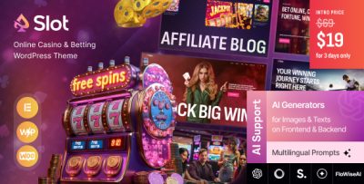 Slot - Online Casino & Betting WordPress Theme