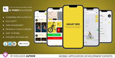 SmartRide | Modern E-Bike Tracker | Rider lifestyle | Flutter Ui