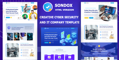 Sondox - Cyber Security & IT Company Template